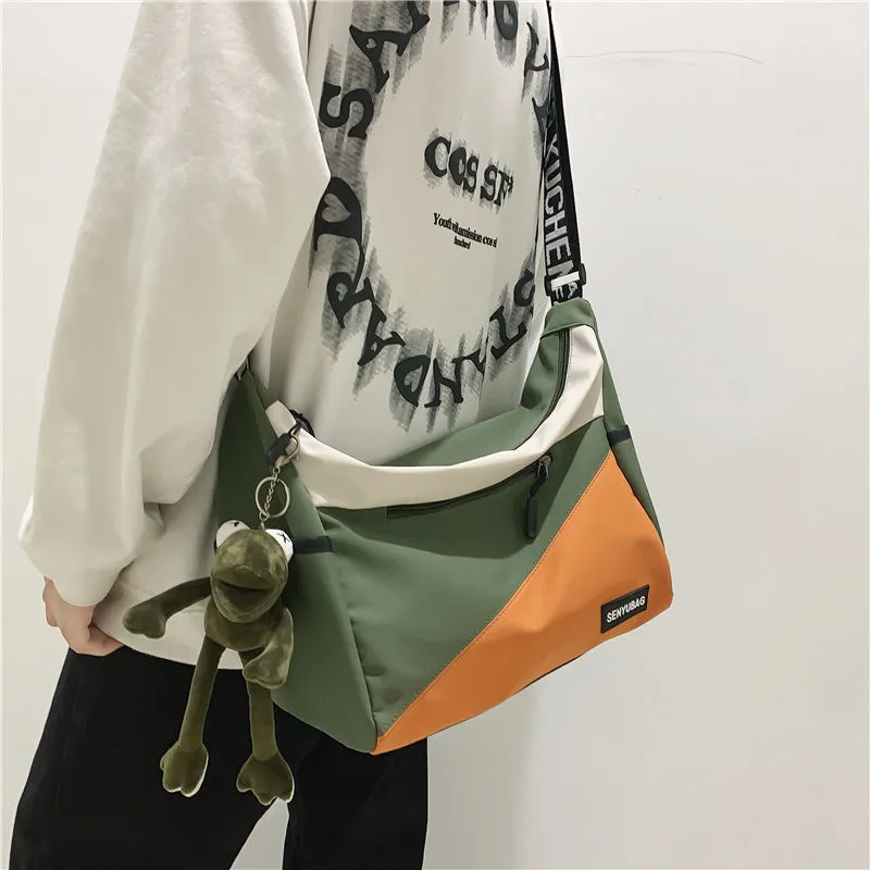 Waterproof Crossbody Bag for Men & Women - Nylon Daypack with Keychain - 2