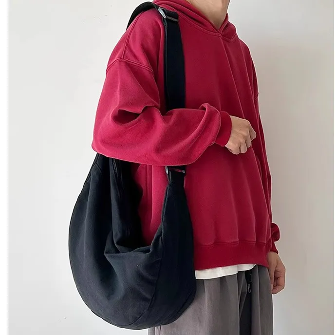 Stylish Canvas Crossbody Bag for Men & Women, Large Capacity Unisex Tote - 4