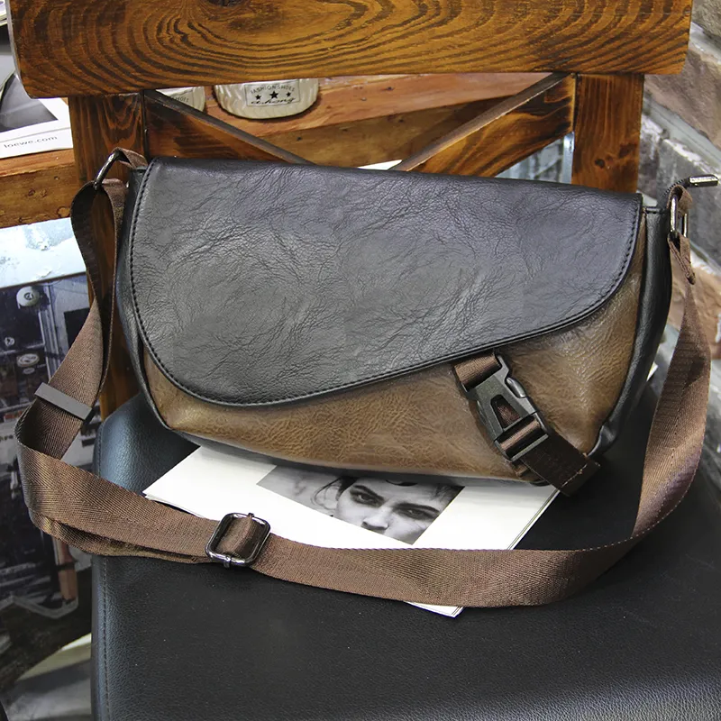 Men's Vintage Crossbody Bag, Casual Messenger Bag for Commute & Street Style - 2