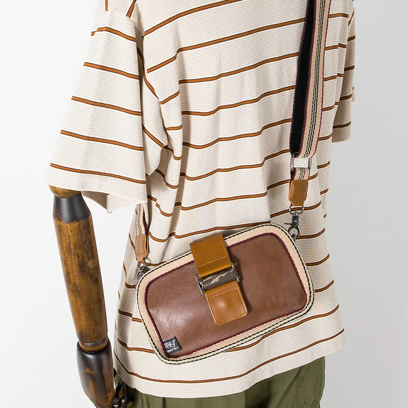 Japanese Retro Crossbody Bag with Zipper, Small Square Casual Unisex Phone Bag - 1
