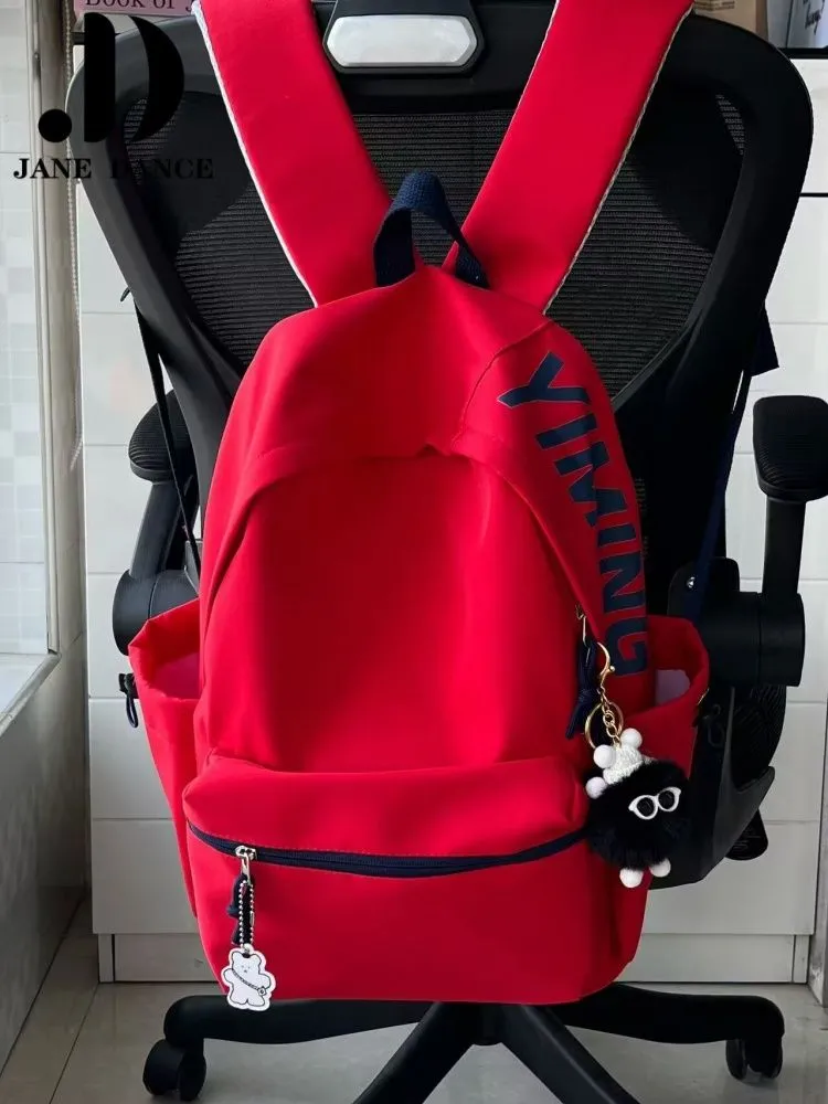 Women's Simple Backpack Large Capacity Nylon School Bag for College Students - 1