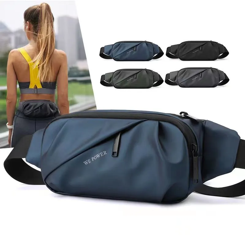 Waterproof PU Mini Crossbody Bag for Men Women, Chest Waist Shoulder Pack - 1