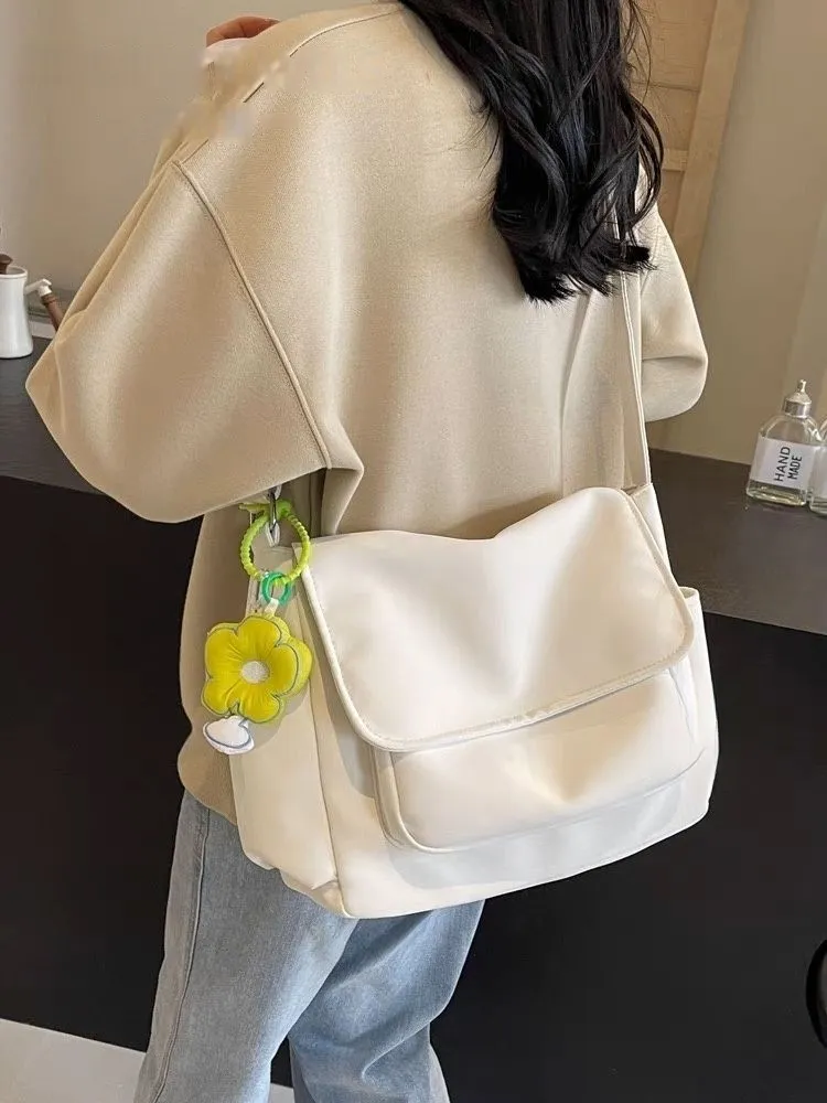 Canvas Crossbody Bag for Women 2025 New College Student Commuter Tote - 3