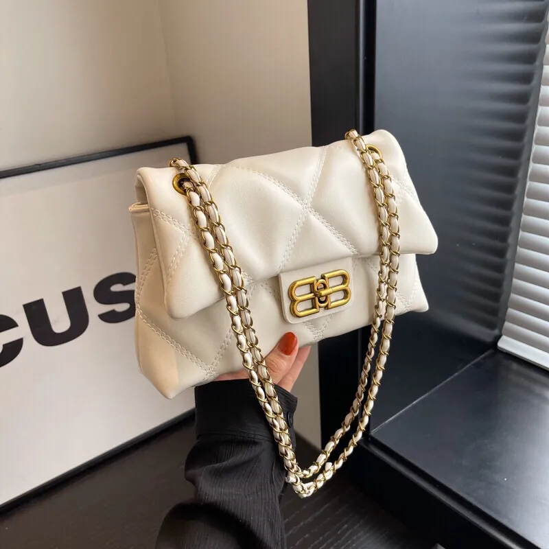 Chanel-Inspired Quilted Crossbody Bag | Large Capacity Chain Strap Shoulder Bag - 2