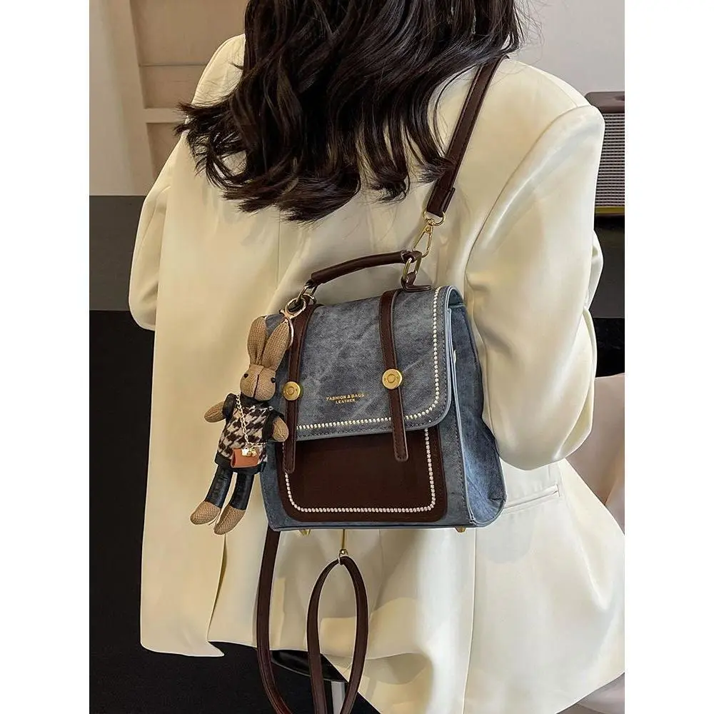 Stylish 3-in-1 Denim Backpack for Women 2024 Crossbody Daypack - 2