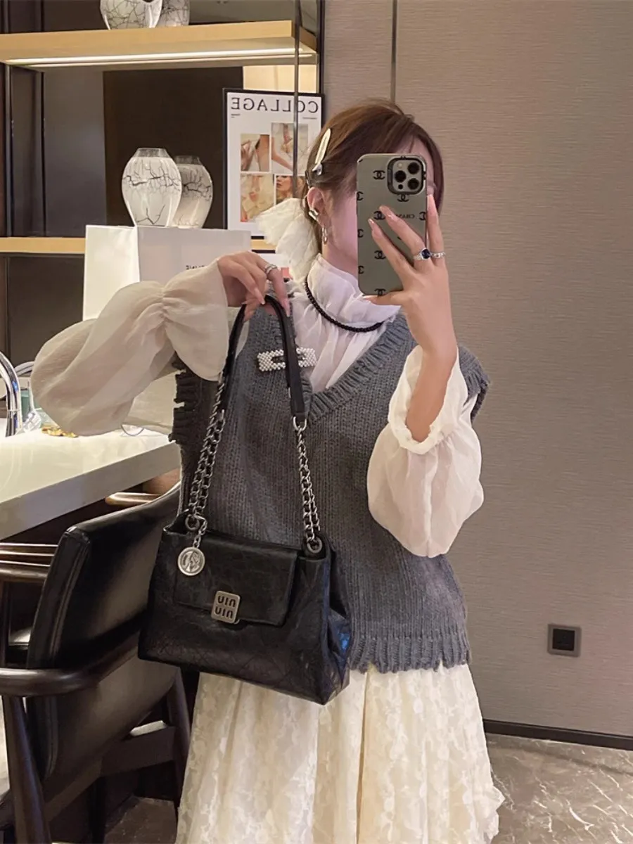 Quilted Shoulder Bag 2024 Fall New Soft Leather Chain Crossbody Bag for Women - 5
