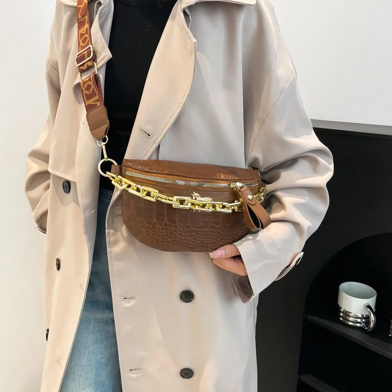 Crossbody Bag for Women 2025 Trendy Waist Bag with Embossing - 4