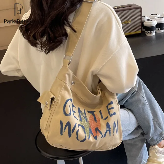 Large Capacity Canvas Tote Bag for Women, Fashion Shoulder Bag for Commute & Travel - 5