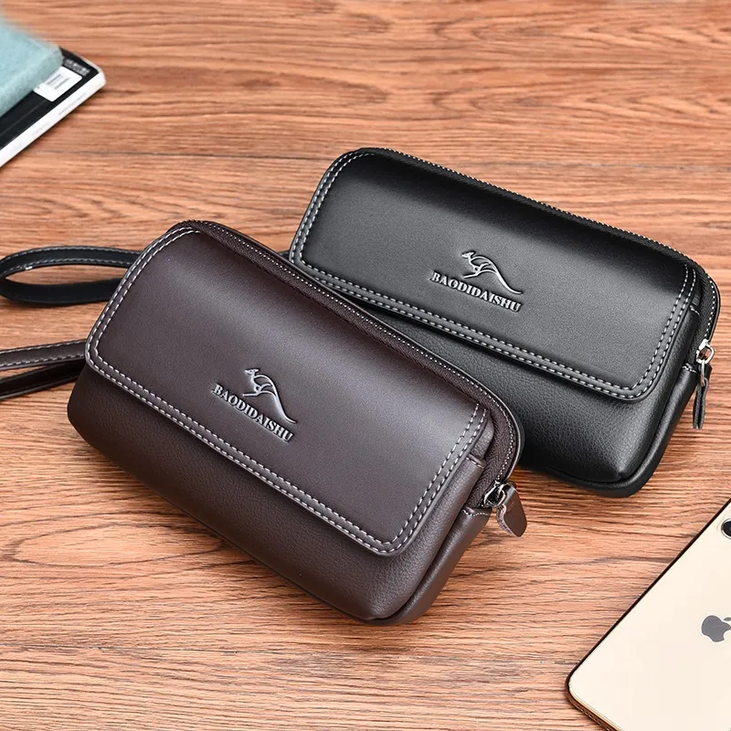 Large Capacity Waist Bag for Men with Phone Holder & Card Pockets - 2