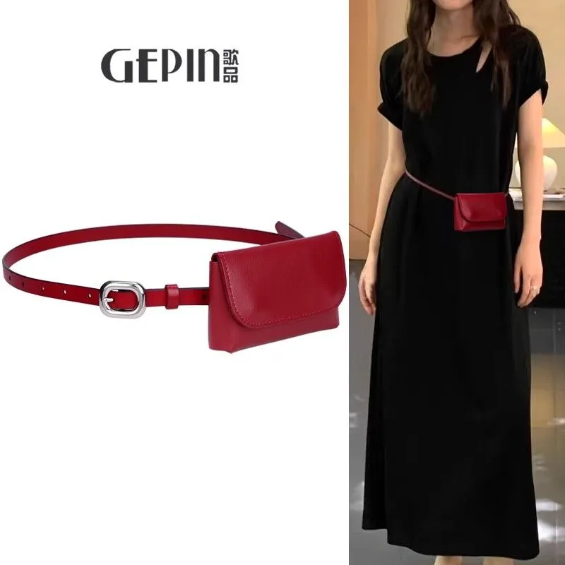 Red Waist Bag for Women, Crossbody Fanny Pack with Belt, 2025 New - 1