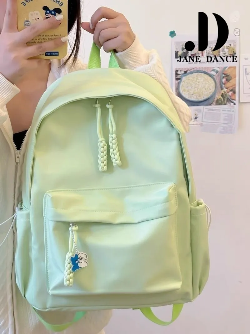 Minimalist Backpack for Students, Pure Color Rucksack for High School & College - 5