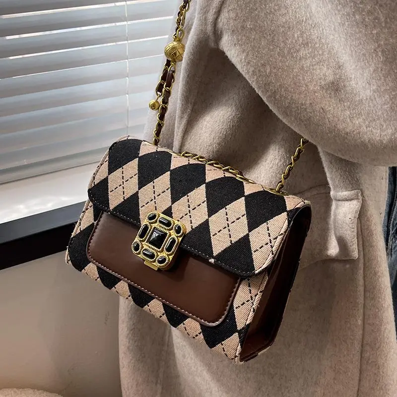 Quilted Chain Crossbody Bag 2025, Small Women's Bag for Fall Winter Fashion - 5