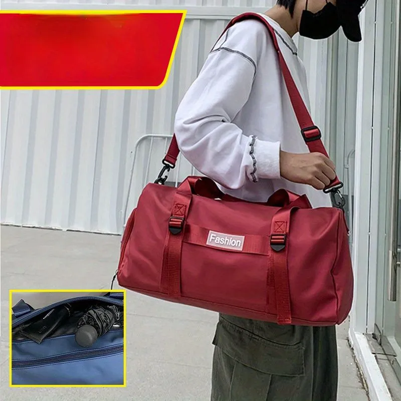 Woven Tote Bag for Travel Yoga with Wet-Dry Compartment - 2