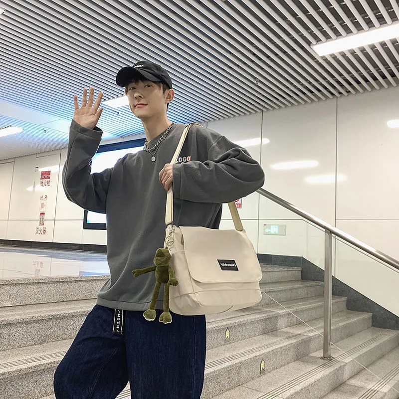 Men's Crossbody Bag Casual Canvas Messenger Bag for Daily Use - 5