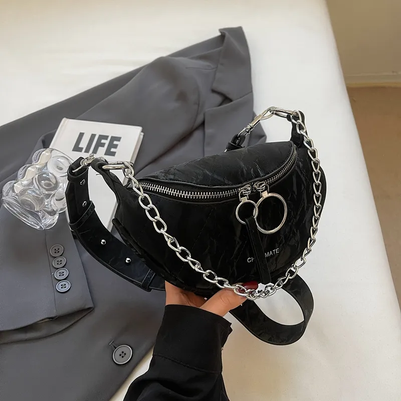 Chain Strap Crossbody Bag 2025 Fashion Waist Pack for Women - 4
