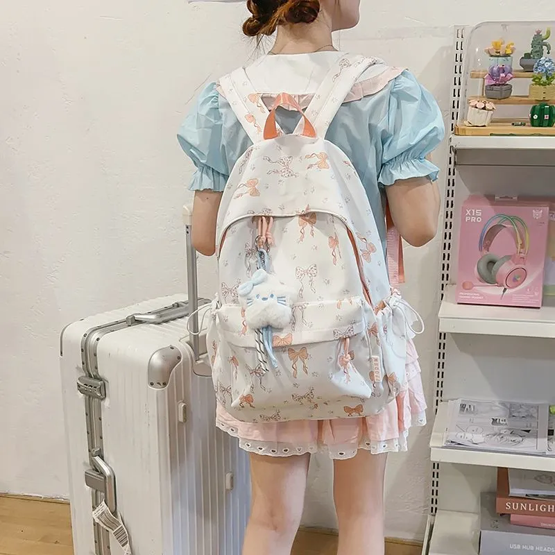 Vintage Butterfly Backpack for Middle School Girls Large Capacity Lightweight - 4