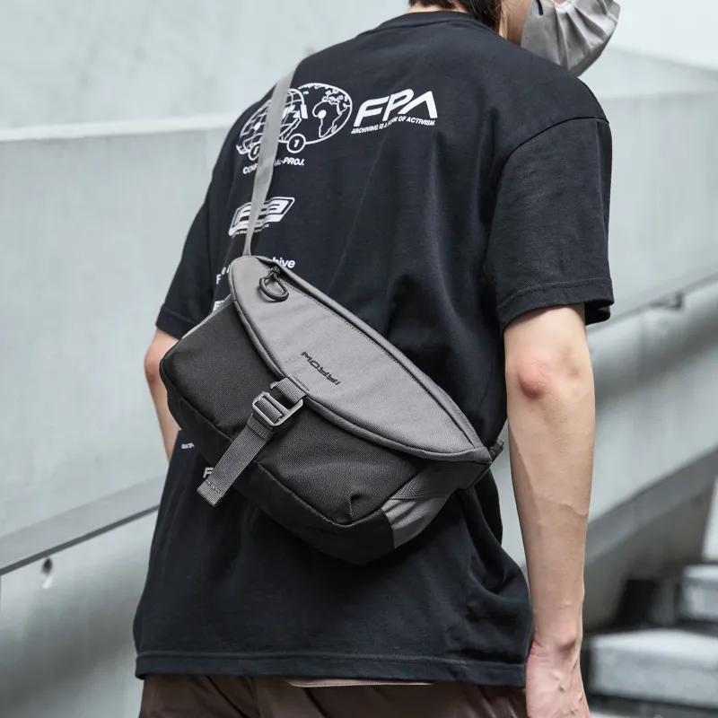 Men's Crossbody Bag Large Capacity Casual Shoulder Bag Cycling Backpack - 2