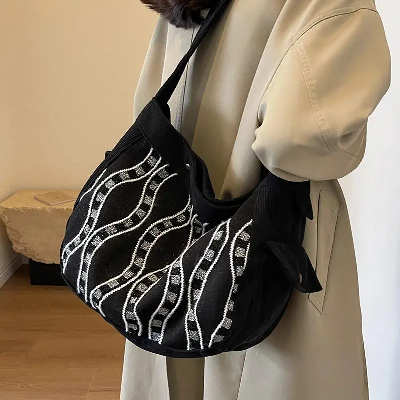 Canvas Tote Bag Women Large Capacity 2024 New Shoulder Crossbody Bag - 2