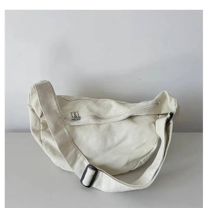 Stylish Canvas Crossbody Bag for Men & Women, Large Capacity Unisex Tote - 5
