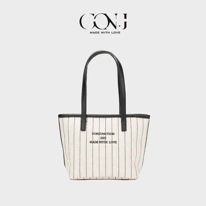 Ins Tote Bag, Canvas Shoulder Bag for Women, Fashionable & Chic Commuter Bag - 1