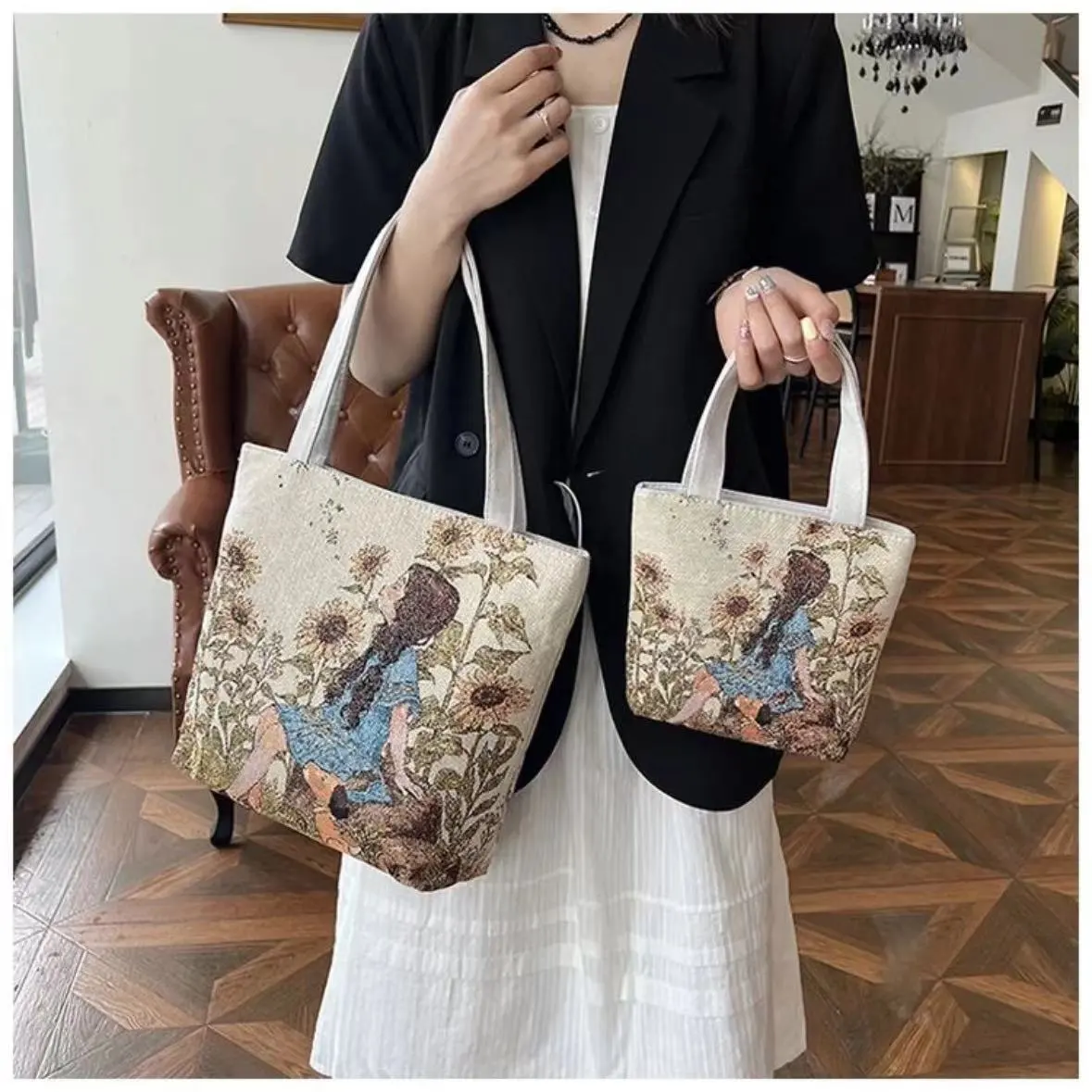 Ethnic Style Crossbody Bag with Double-Sided Embroidery, Small Handbag for Women - 1