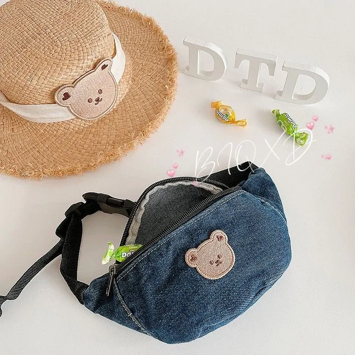 Kids Waist Bag with Cute Bear Design, Mini Crossbody Pack for Boys & Girls - 3