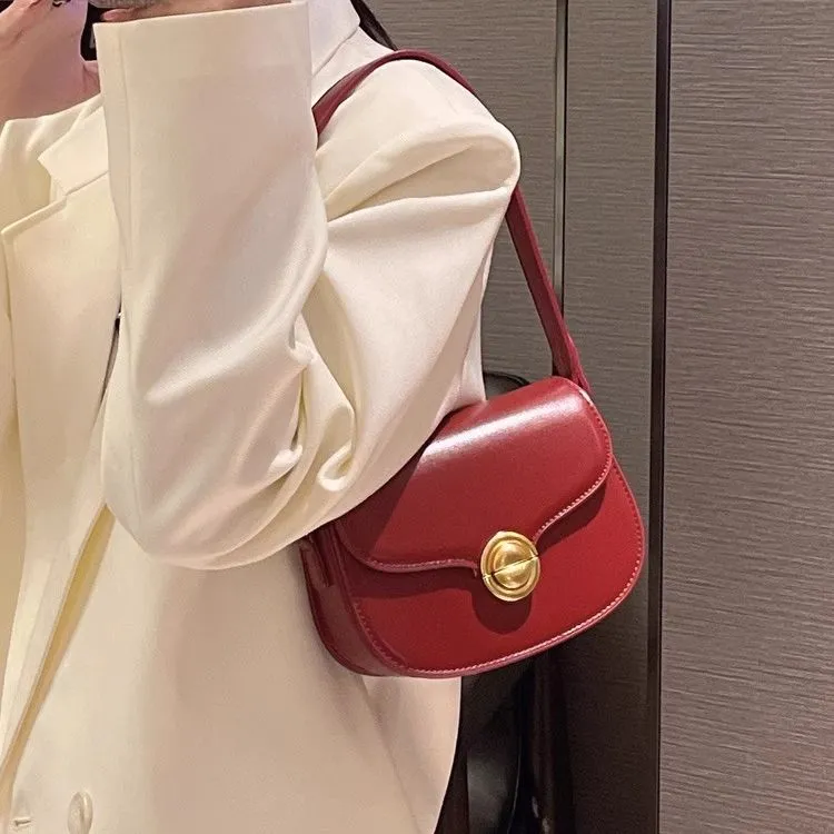 Vintage Saddle Bag for Women 2024 Fashion Crossbody Shoulder Purse - 1