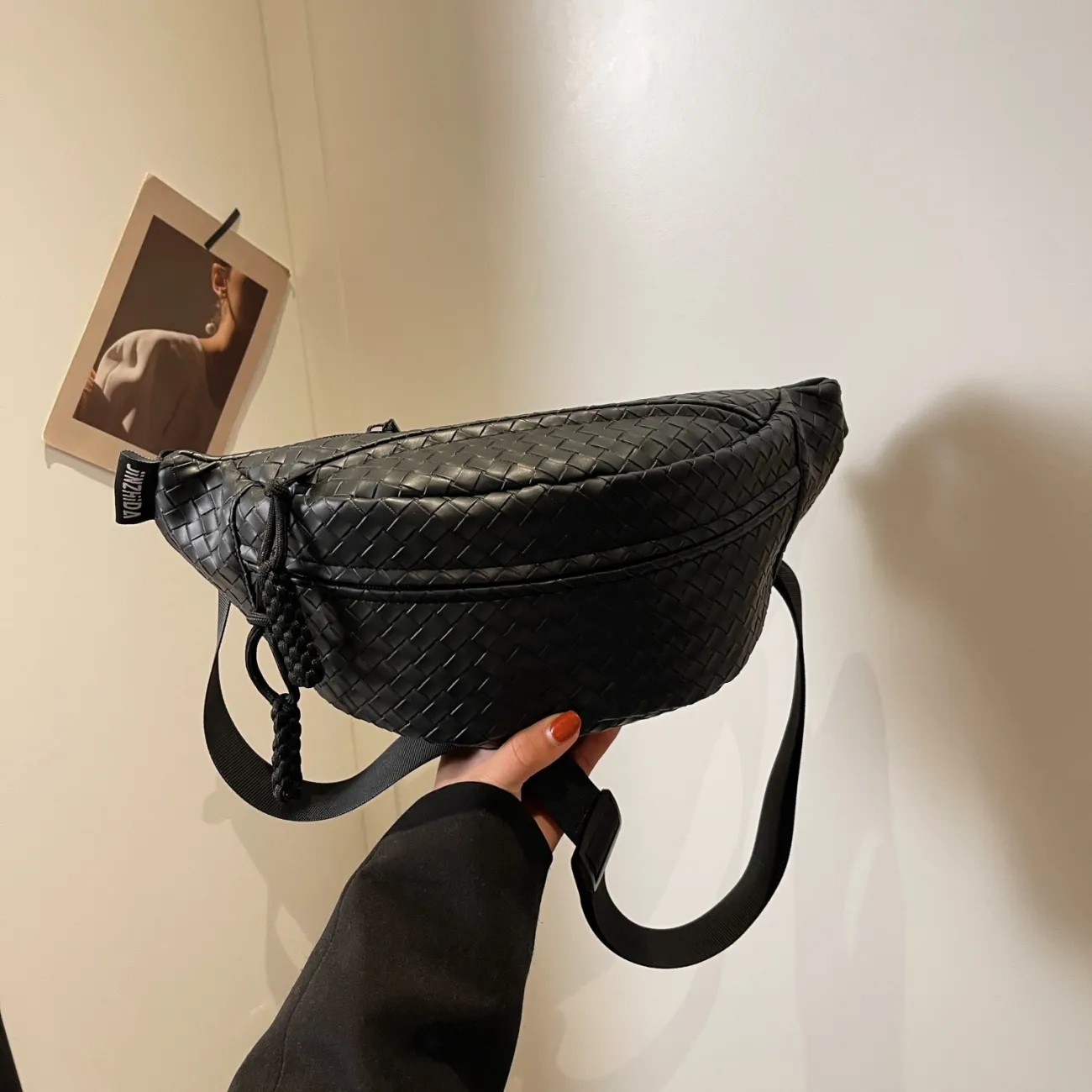Crossbody Sling Bag for Women Fashion PU Shoulder Bag Black White Brown - 2