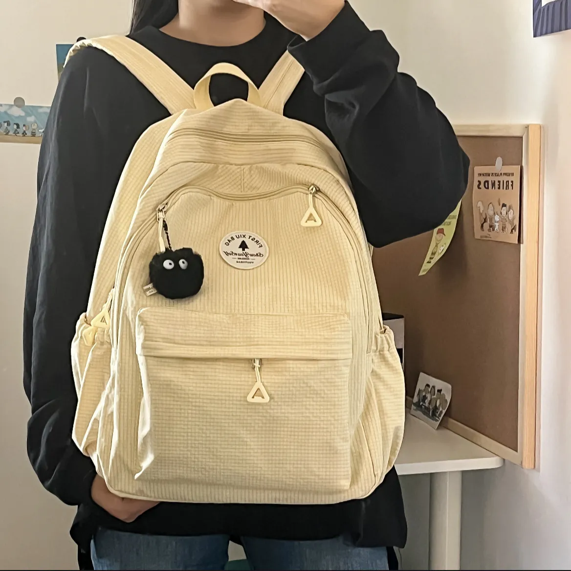 Minimalist Backpack for Women Large Capacity School Bag Ins Style - 5