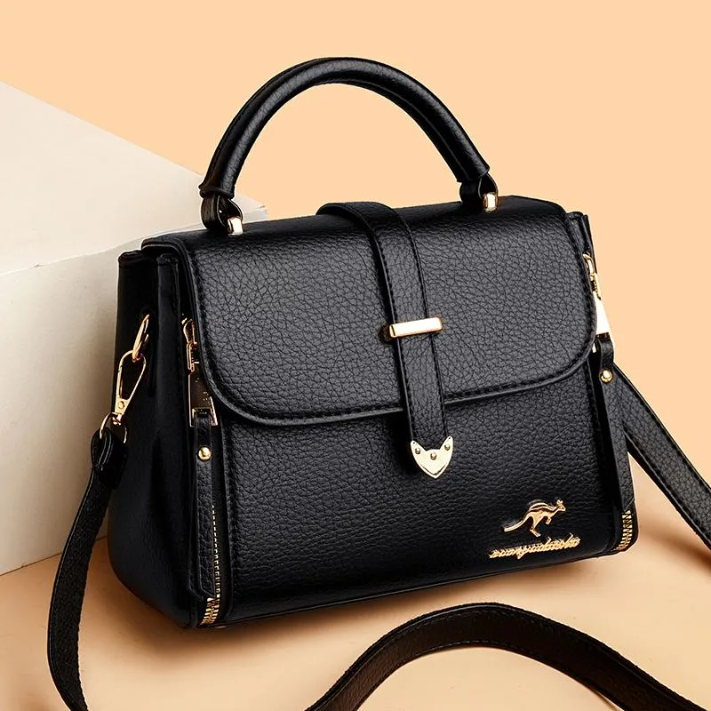 Women's Leather Tote Bag 2025 Spring New Shoulder Crossbody Large Capacity - 1