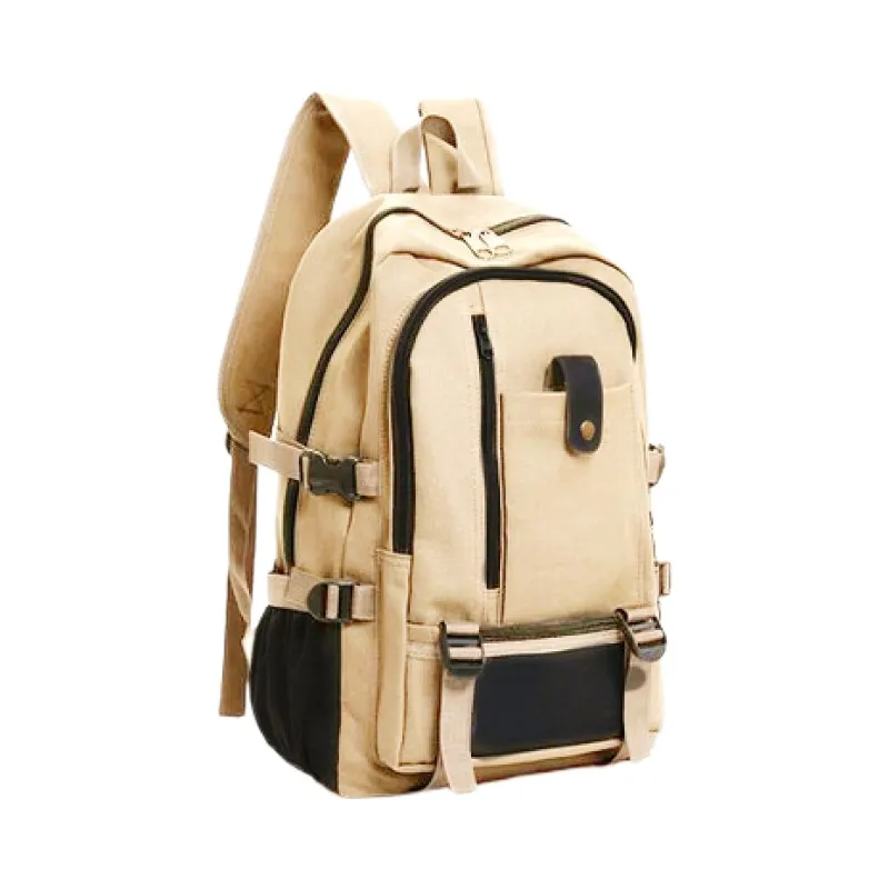 Small Lightweight Men's Backpack Summer Travel Canvas Rucksack - 1