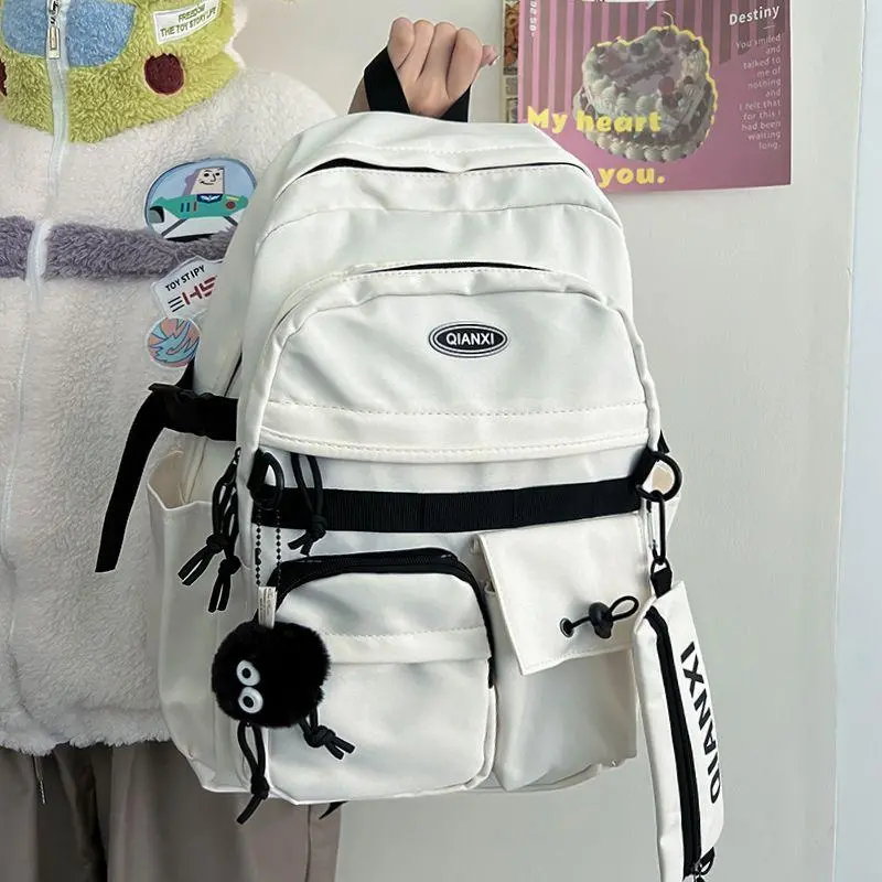 Harajuku Japanese Backpack Large Capacity Workwear Style for Middle School Students - 4