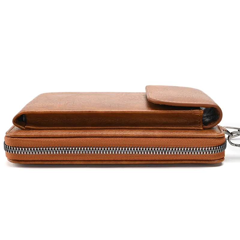 Vintage Crossbody Phone Bag for Men & Women, Multi-functional Business Sling Bag - 4