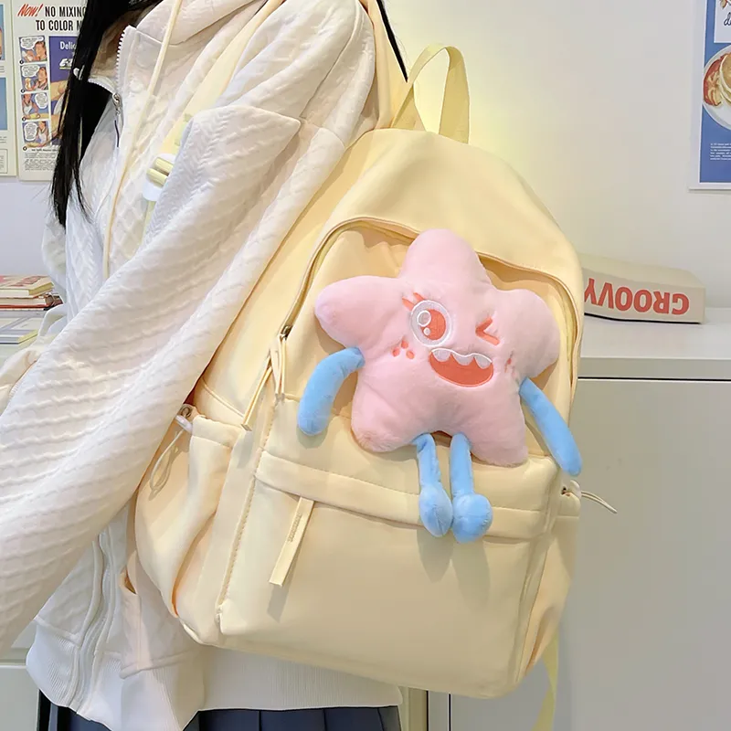 Cute Star Backpack: Large Capacity Daypack for Women, Simple & Stylish - 2