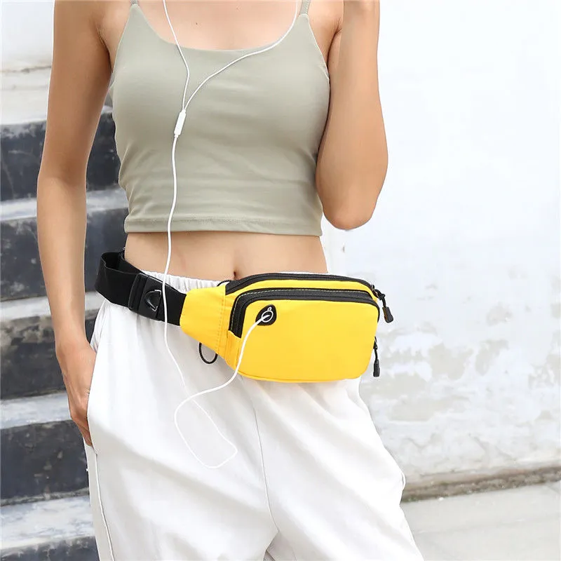 Elastic Waist Bag with Phone Pocket, 2-Layer Running Belt for Sports - 4
