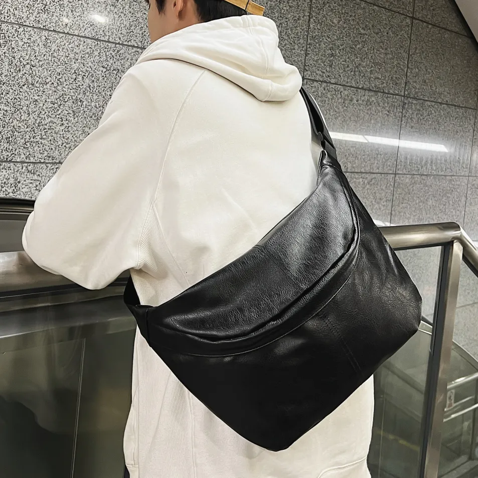 Vintage Crossbody Bag for Men, Large Capacity Sports Shoulder Bag - 2