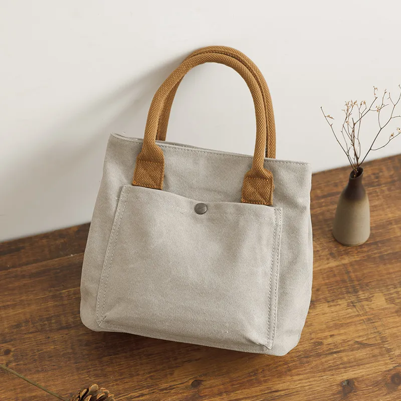 Canvas Tote Bag for Women 2024 Fashion Handheld Work Bag - 2