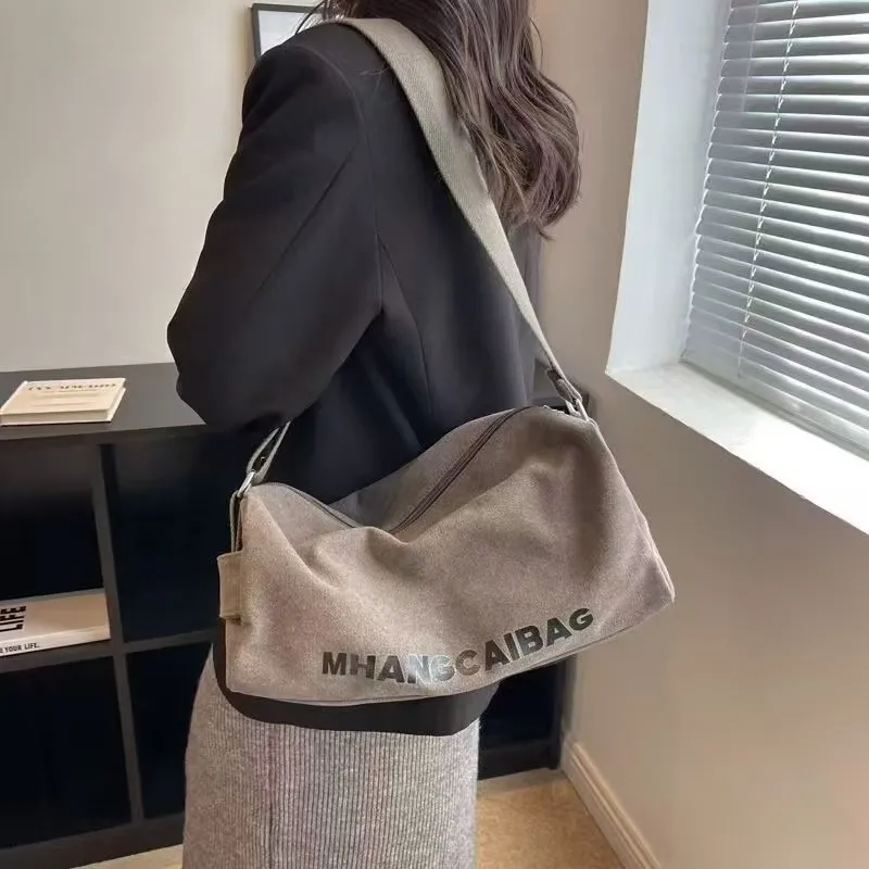 Casual Canvas Crossbody Bag for Gym & Travel, Durable Shoulder Bag - 3