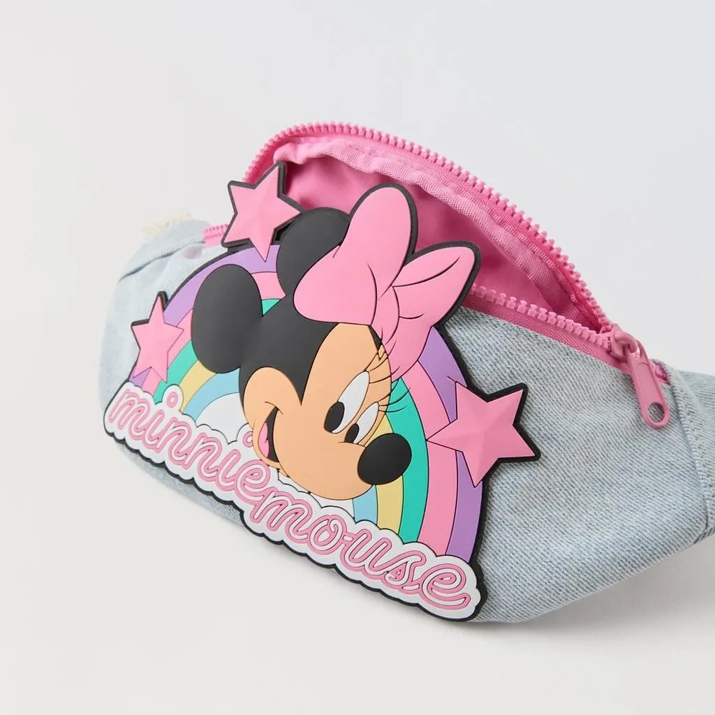 Minnie Mouse Waist Bag for Girls, Pink Cartoon Fanny Pack Crossbody Purse - 4