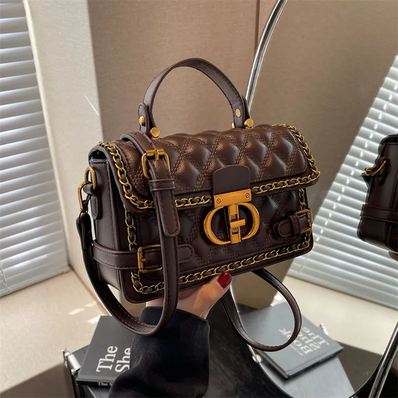 Small Crossbody Bag for Women 2025, PU Leather Tote with Quilted Pattern - 5