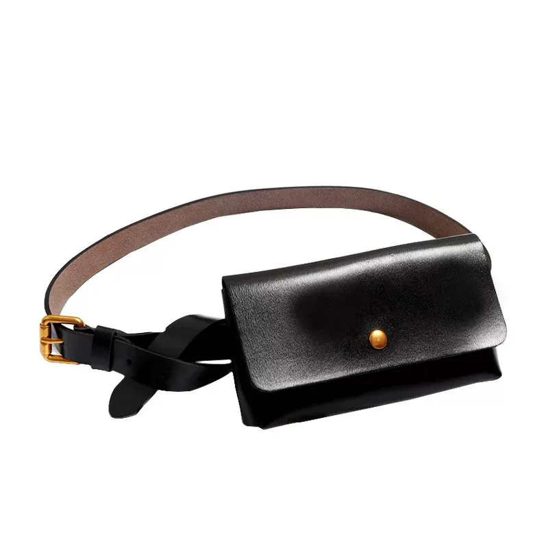 Leather Waist Bag for Women, Minimalist Belt Phone Pouch Crossbody - 3