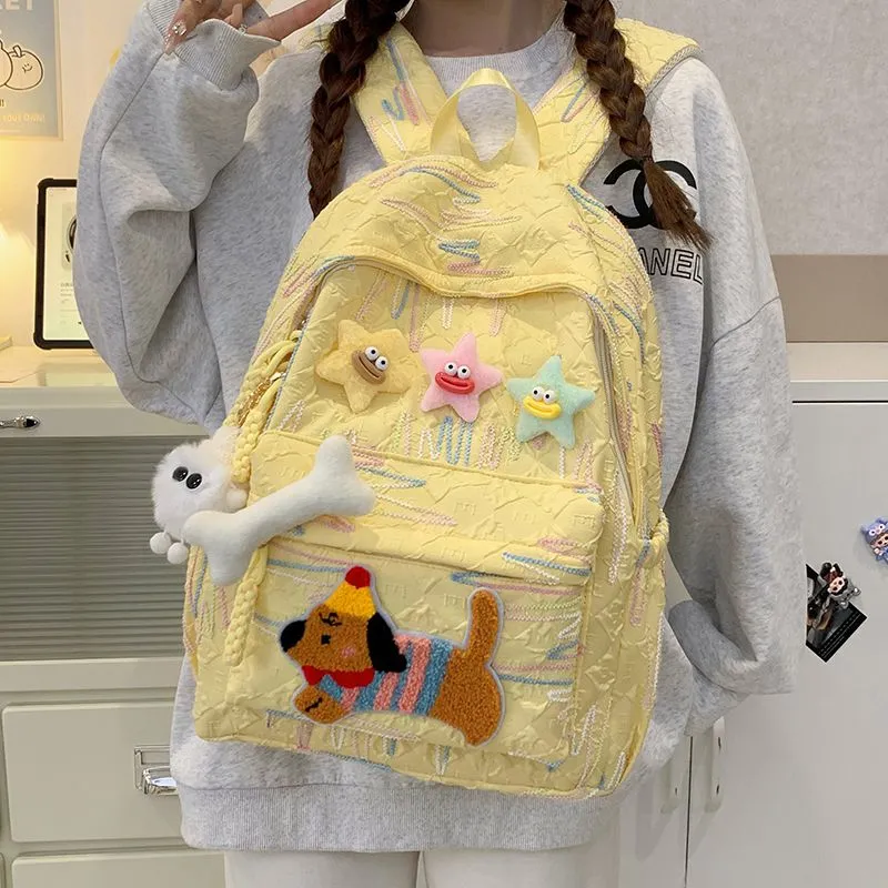 Cute Aesthetic Backpack for Girls, Large Capacity Japanese Style School Bag - 3