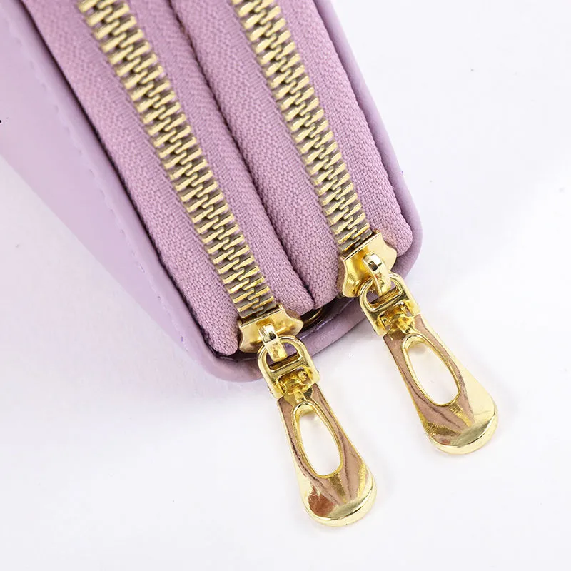 2025 Women's Long Zip Wallet Large Capacity Wristlet Card Coin Phone Purse - 5