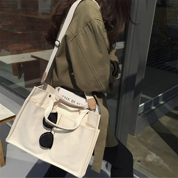 Canvas Crossbody Bag 2024 Large Capacity Women Tote Shoulder Bag - 4