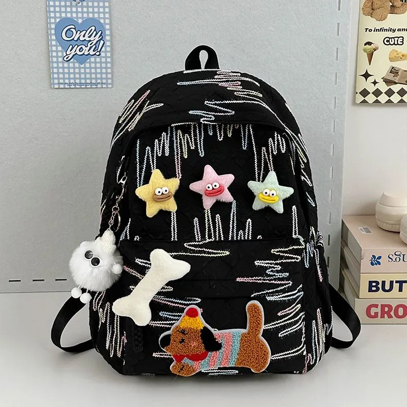 Cute Aesthetic Backpack for Girls, Large Capacity Japanese Style School Bag - 5