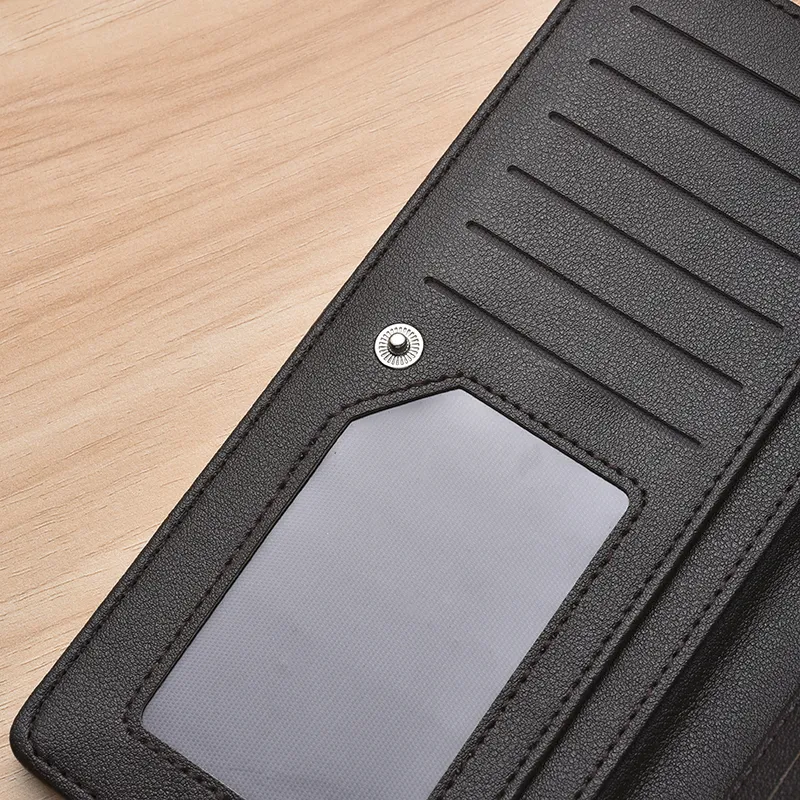 Men's Long Wallet Vintage Leather Multi-Card Holder Business Casual - 5