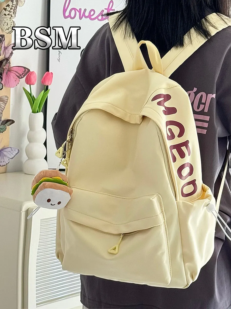 Women's Backpack Minimalist Style Large Capacity Rucksack with Color Block - 2