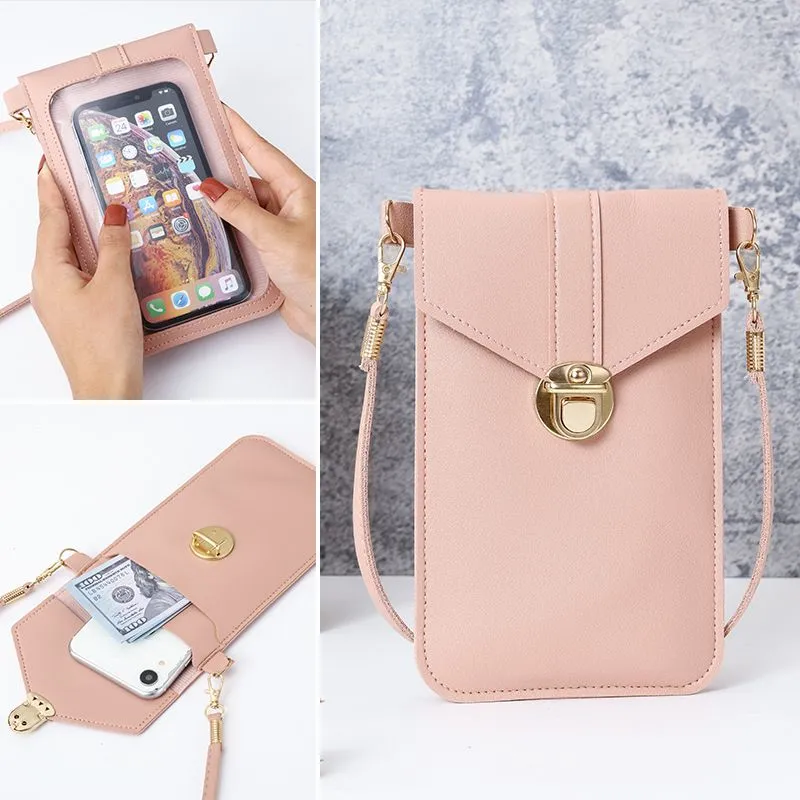 Touchscreen Phone Crossbody Bag 2022 Mini Lock Purse Women Fashion - 2