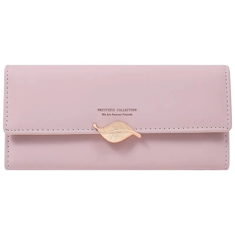 Leaf Print Long Wallet for Women 2025 Large Capacity Card Holder Purse - 5