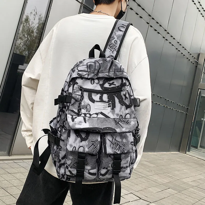 Men's Backpack Large Capacity Laptop Backpack Ins Trendy College High School - 1
